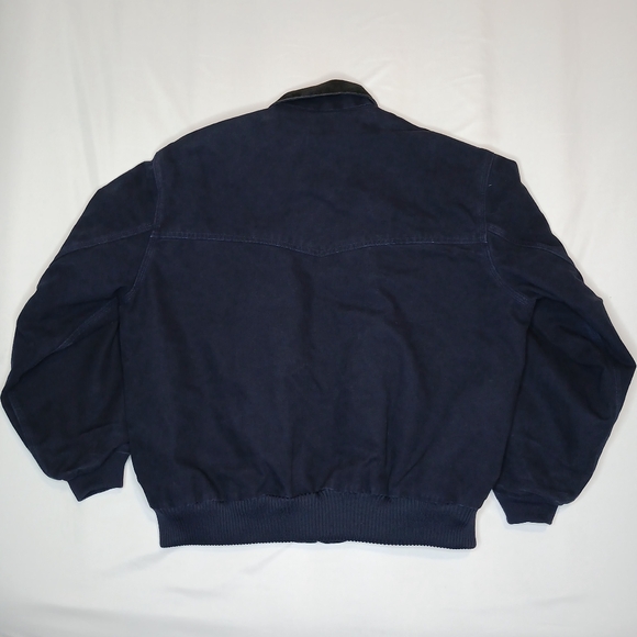 Carhartt Santa Fe Jacket J14 MDT Navy/Black Mens Size 2XL Leather Patch Quilted - Picture 6 of 11